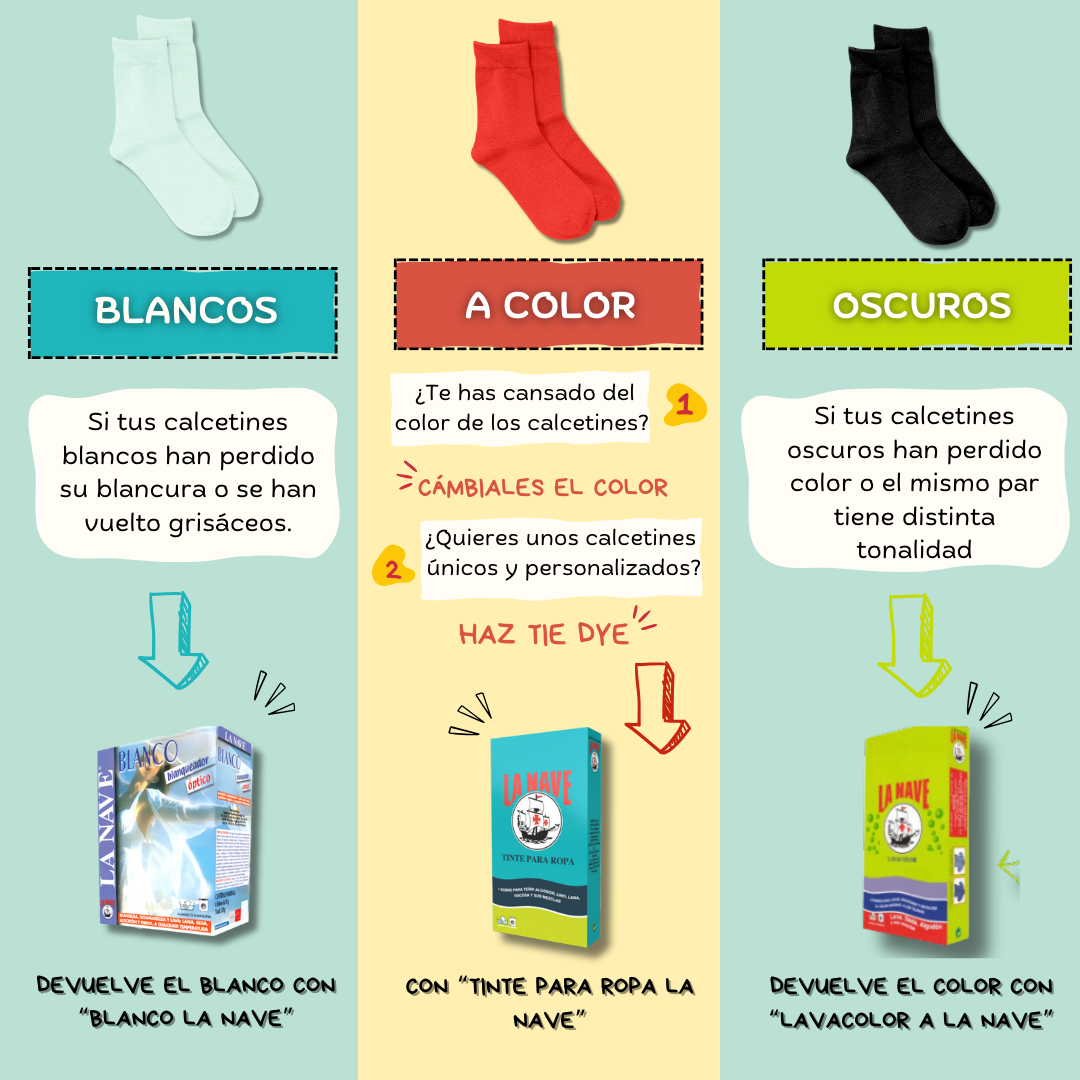 como recuperar el color de los calcetines